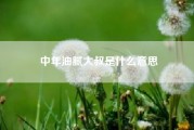 中年油腻大叔是什么意思？大暑代表的意思是什么意思？