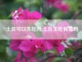 土豆可以生吃吗,土豆生吃有毒吗（土豆能不能生吃 土豆可以生吃吗）